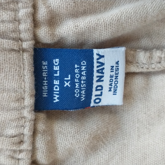 NWT Old Navy High Rise Double Weave Cotton Wide Leg Ankle Pants XLARGE - Picture 4 of 6